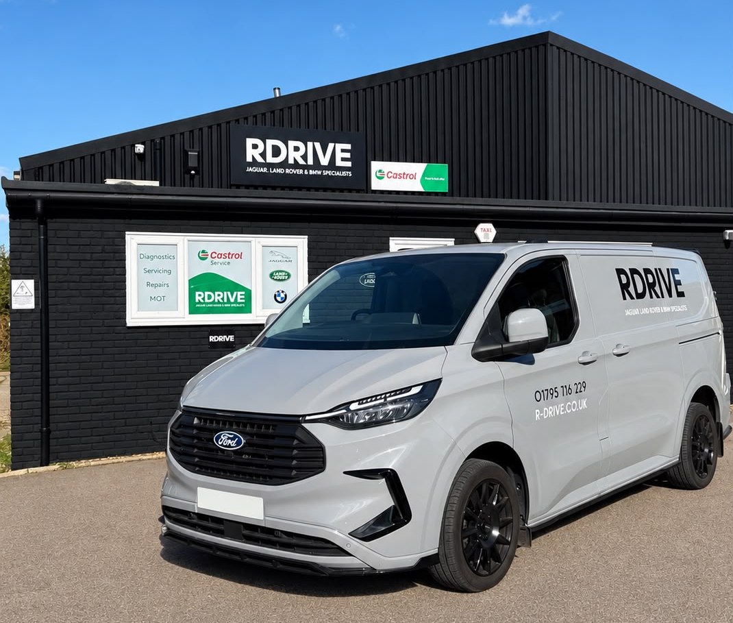 The RDrive mobile diagnostic van outside the RDrive workshop